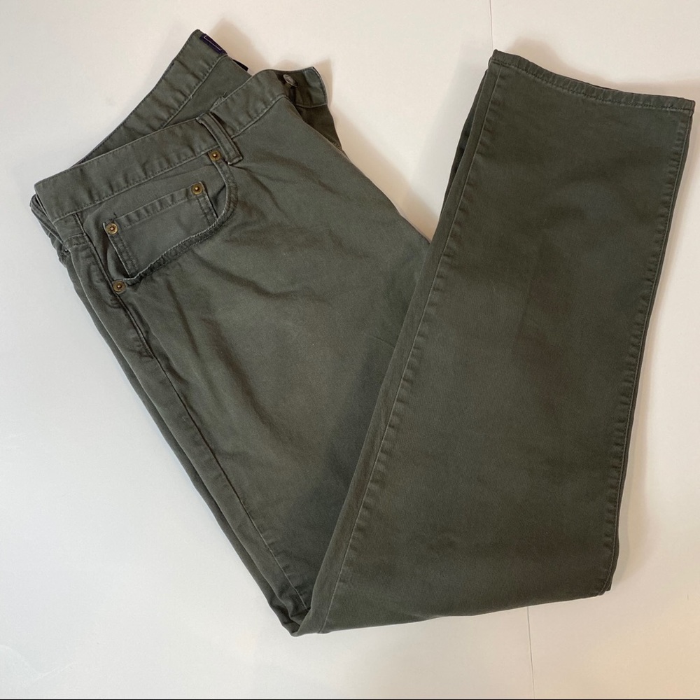 Gap Slim Stretch Khakis Olive 38 X 32